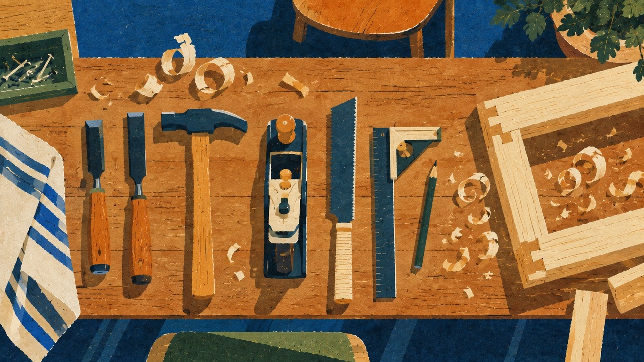 A workbench seen from above
